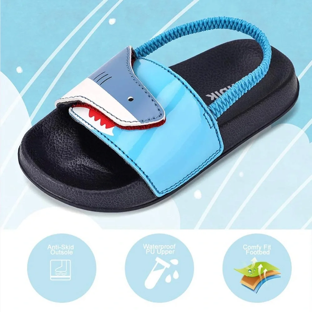 Shark sandals, toddler size 5/6